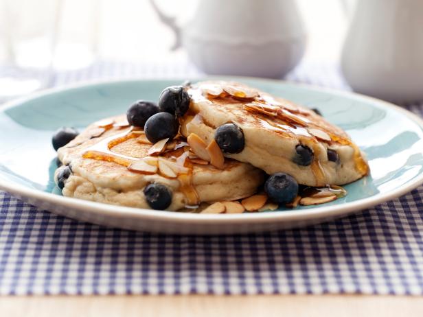 Blueberry almond pancakes