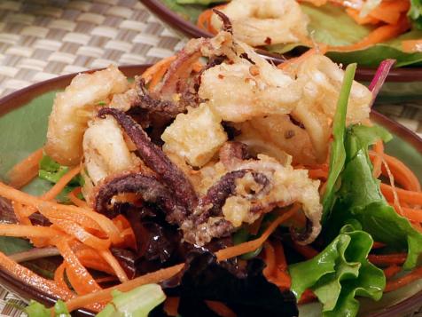 Crispy Salt and Pepper Squid with Spicy Asian Salad
