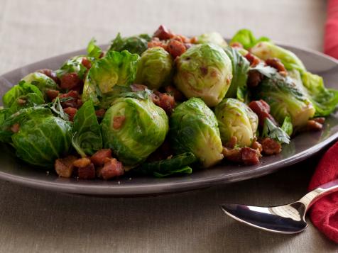 Brussels Sprouts with Chestnuts, Pancetta and Parsley
