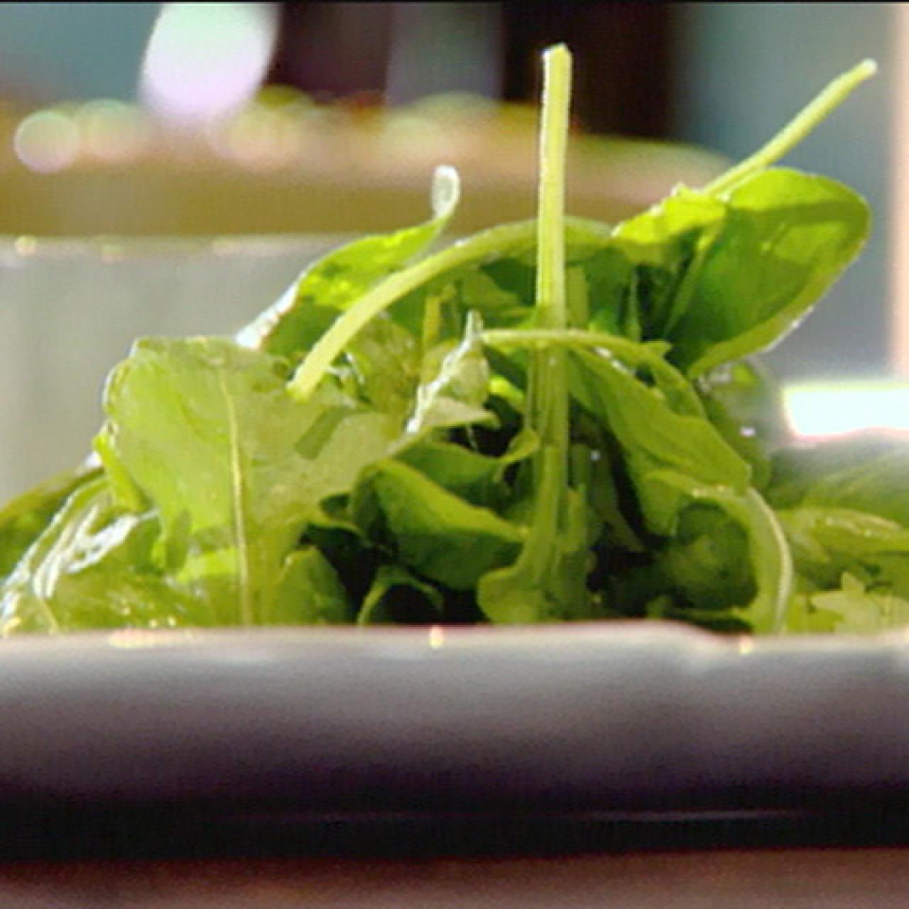 Arugula with Shallot Confit Vinaigrette and Toasted Almonds Recipe