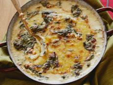 Cooking Channel serves up this Spinach Gratin recipe from Chuck Hughes plus many other recipes at CookingChannelTV.com