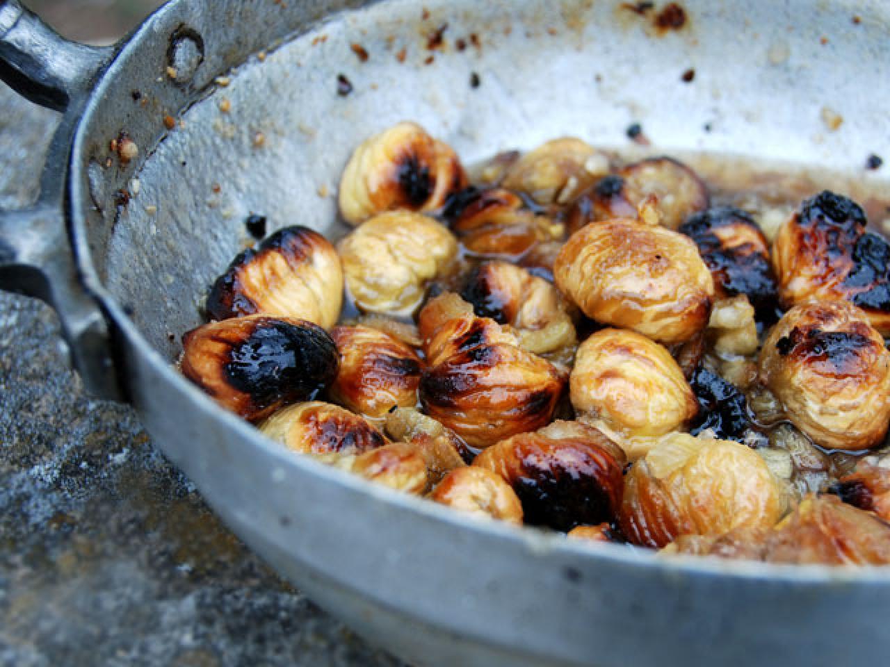 How to roast chestnuts in a cast iron skillet