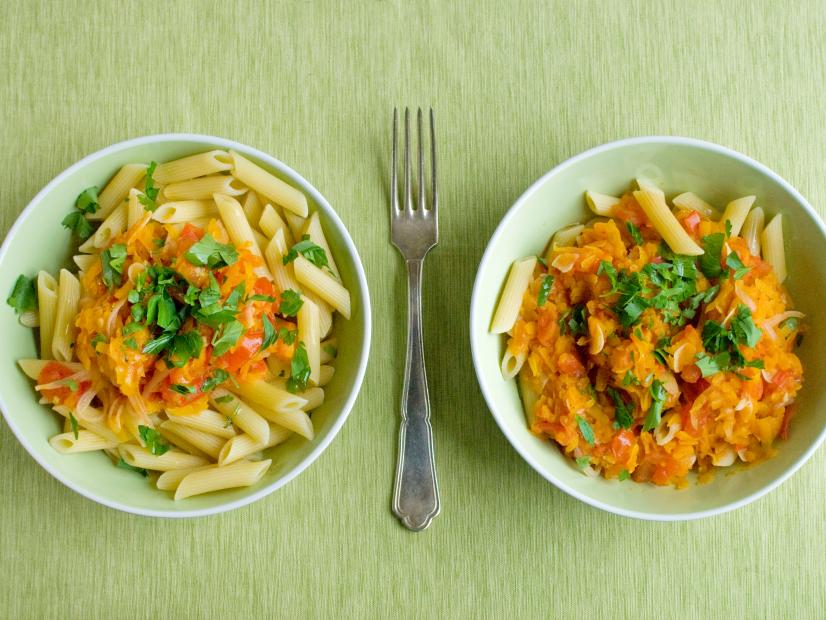Evan Sung for The New York Times: Pasta with Butternut Squash sauce, more sauce, less pasta