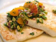 Cooking Channel serves up this Pan-Seared Halibut with Citrus Salsa recipe from Kelsey Nixon plus many other recipes at CookingChannelTV.com