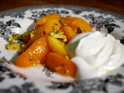 Apricot Salad with Orange Flower Water and Pistachios