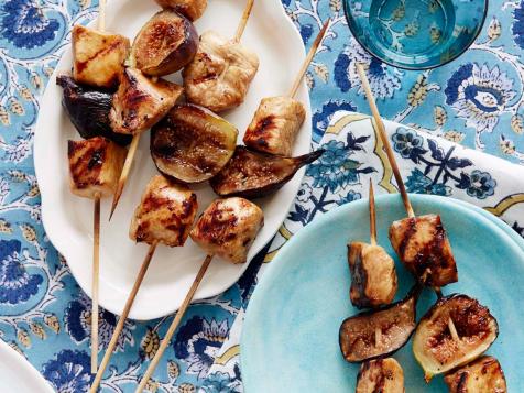Balsamic Chicken and Fig Brochettes