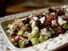 Cooking Channel serves up this Greek Salad recipe from Laura Calder plus many other recipes at CookingChannelTV.com