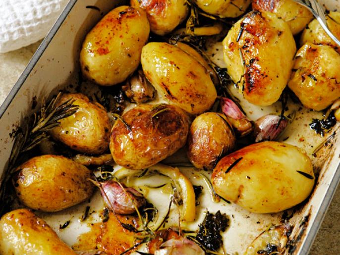 Roast Potatoes with Lemon, Rosemary, and Thyme Recipes Cooking