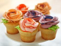 Cooking Channel serves up this Cupcakes with Piped Flowers recipe  plus many other recipes at CookingChannelTV.com