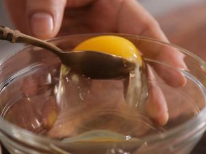 Gently Lift Out Yolk from White with Spoon