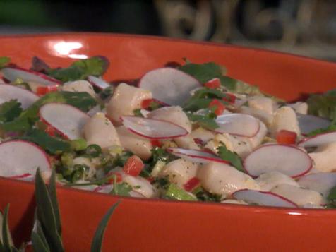 Bay Scallop and Grapefruit Ceviche with Avocado and Radish
