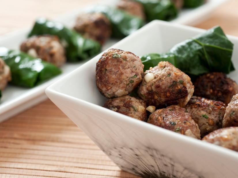 Oct 10, 2009 - DINING - MINIS: Lamb Meatballs and Collard Dolmades
Credit: Evan Sung for The New York Times