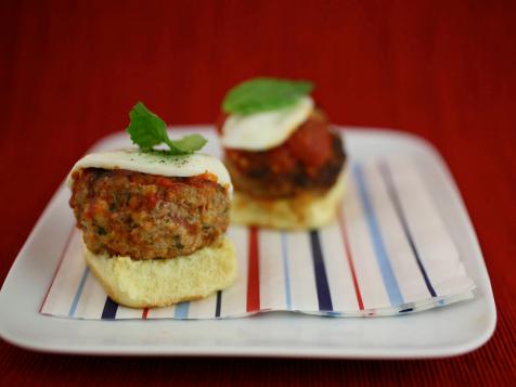 Meatball Sliders with Mozzarella and Basil