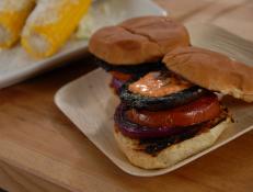 Cooking Channel serves up this Grilled Portobello Burgers recipe  plus many other recipes at CookingChannelTV.com