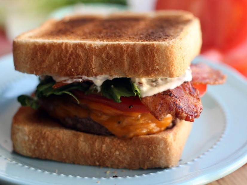BLT Burger with Bacon Mayonnaise Recipes Cooking Channel Recipe