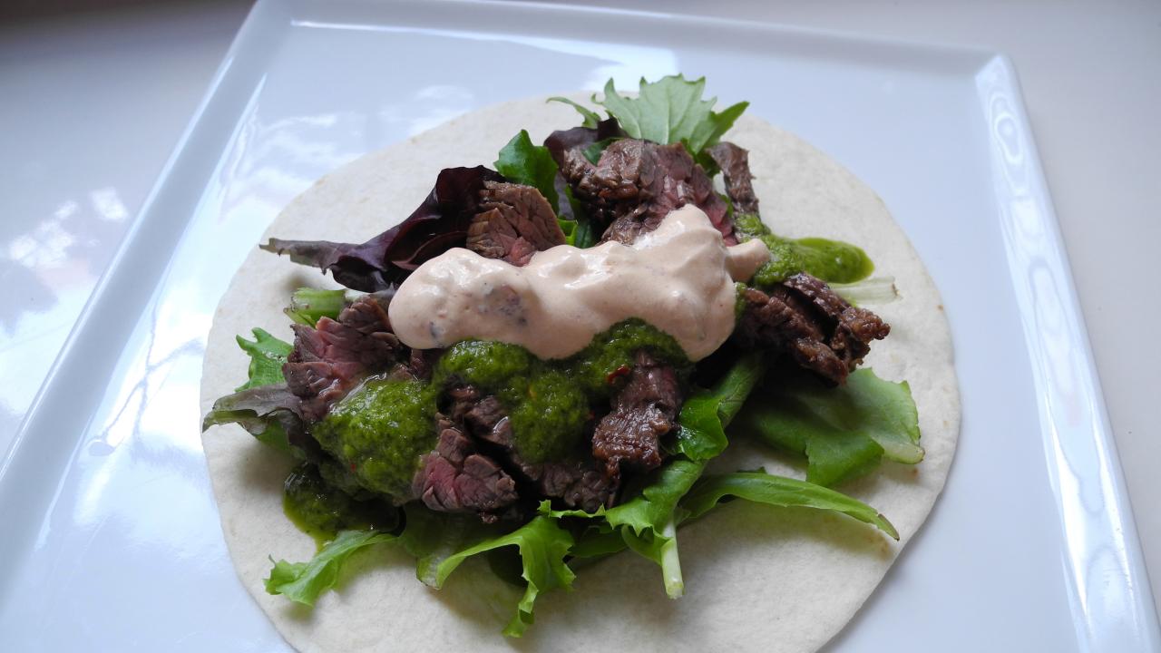 Grilled Steak Tacos & Chipotle