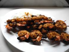 Cooking Channel serves up this South Seas Smoked Shrimp Skewers recipe  plus many other recipes at CookingChannelTV.com