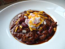 Cooking Channel serves up this Slow-Simmered Spicy Chili recipe  plus many other recipes at CookingChannelTV.com