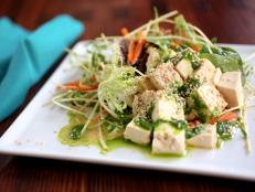 Cooking Channel serves up this Tofu Salad with Chive Ginger Oil recipe  plus many other recipes at CookingChannelTV.com