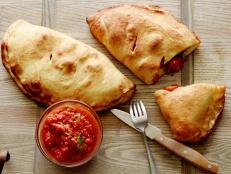 Cooking Channel serves up this Three Cheese Caprese Calzone recipe from Kelsey Nixon plus many other recipes at CookingChannelTV.com