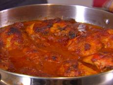 Cooking Channel serves up this Chicken Simmered in BBQ Sauce recipe from Dave Lieberman plus many other recipes at CookingChannelTV.com