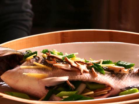Steamed Fish with Scallion Soy Sauce