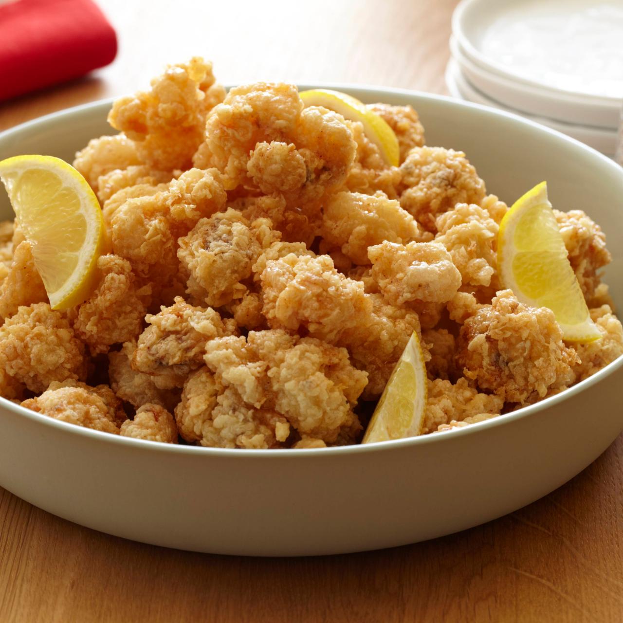 Popcorn Rock Shrimp with Spicy Honey : Recipes : Cooking Channel