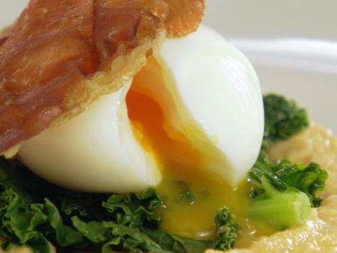 6-Minute Egg on Creamy Polenta with Crispy Serrano Ham