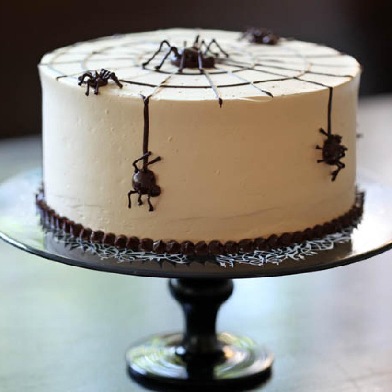 Creepy (yet delicious) coffin cakes: chocolate cake, peanut butter mousse  and vanilla buttercream