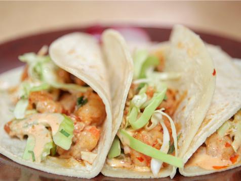 Kung Pao Shrimp Tacos