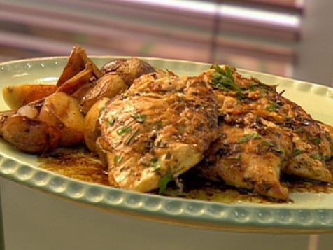 Herb-Marinated Grilled Chicken Paillards with Pan Sauce