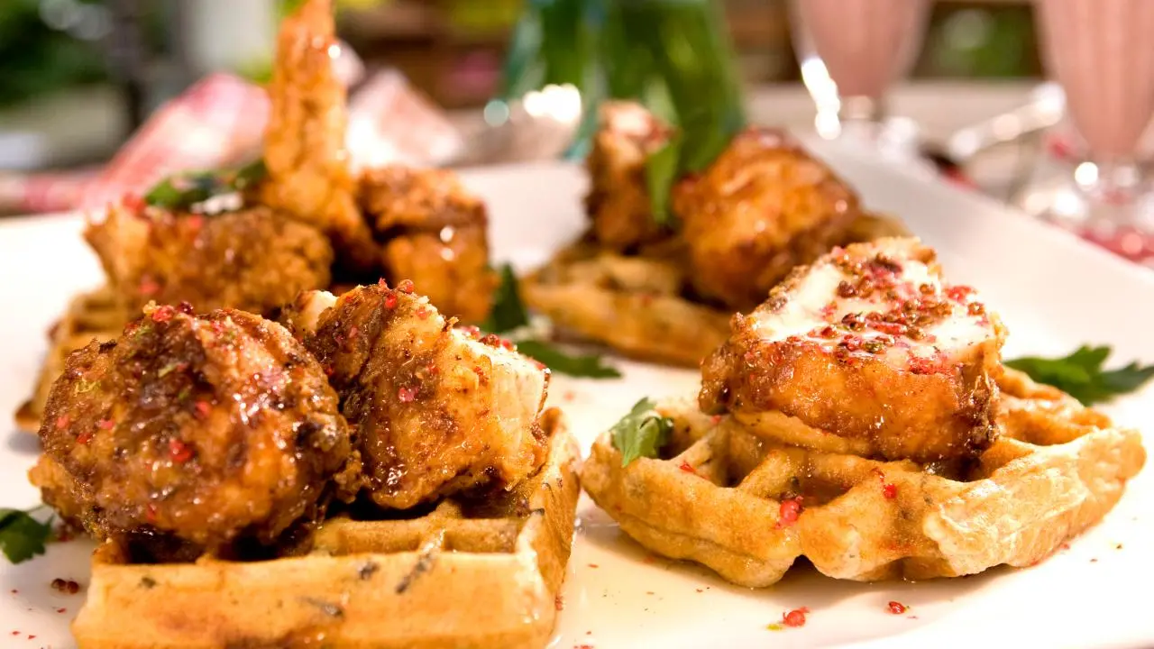 Wild Rice Waffles and Chicken