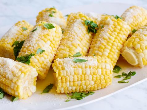 Corn on the Cob with Parmesan Cheese