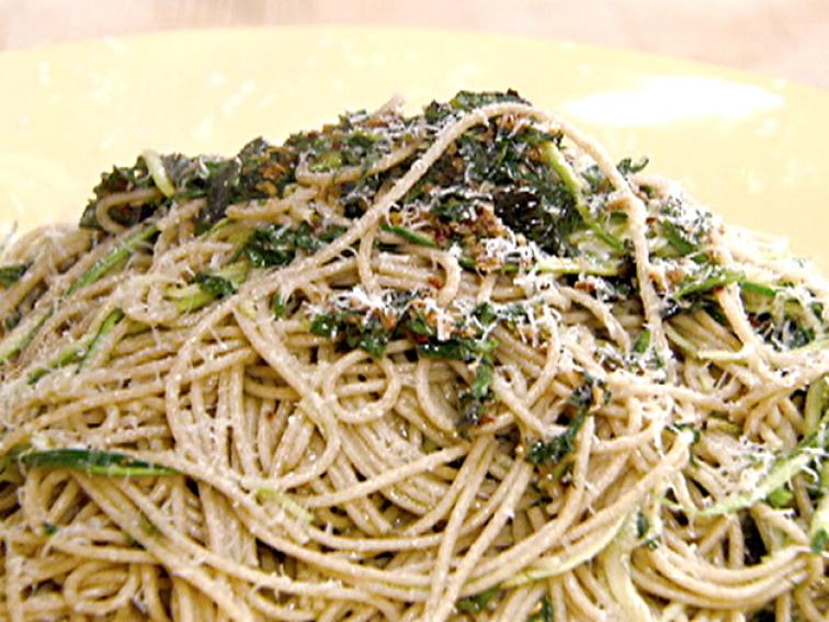 Spaghettini Squared Pasta with Olive Oil, Garlic, and Zucchini Recipes Cooking Channel