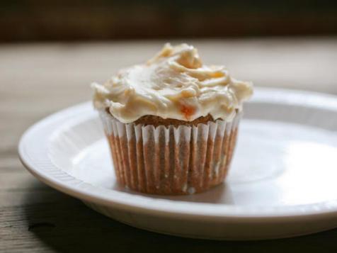 Quick Cupcakes with Peach Frosting