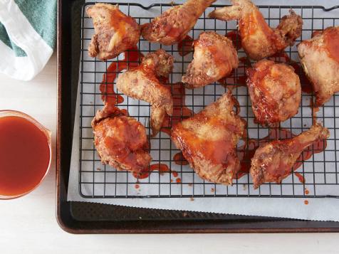 Twice-Fried Chicken with Sriracha Honey