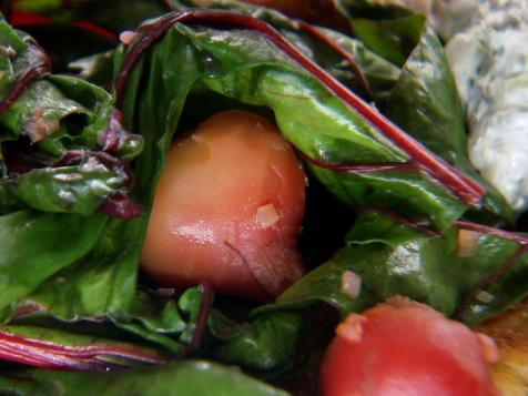 Roasted Beets and Red Chard Greens
