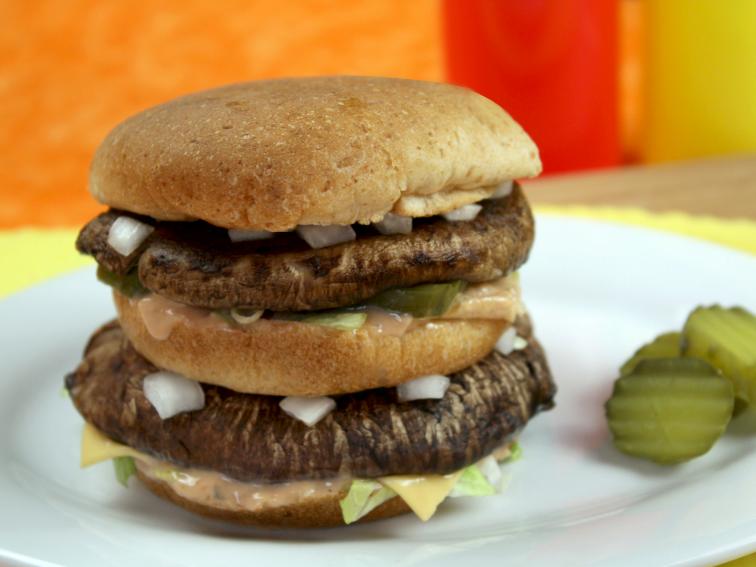 Hungry Mac 'Bello Stack Burger Recipes Cooking Channel Recipe