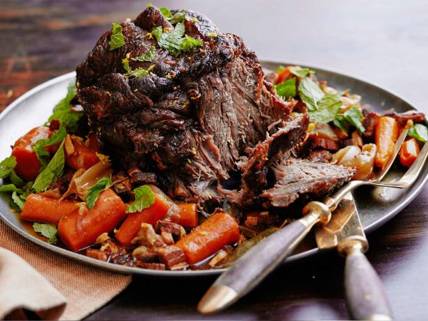 Pot Roast with Carrots, Shallots, Mint and Lemon image