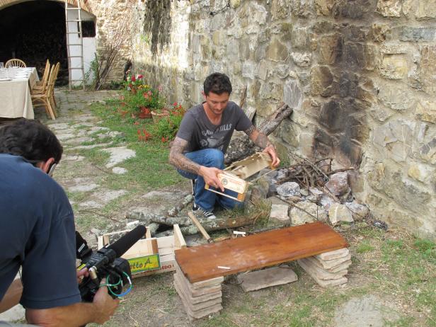 Gabriele Corcos Builds Fire Pit