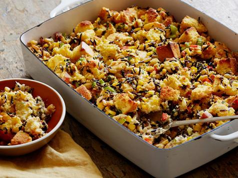 Cornbread and Wild Rice Dressing with Pine Nuts and Parsley