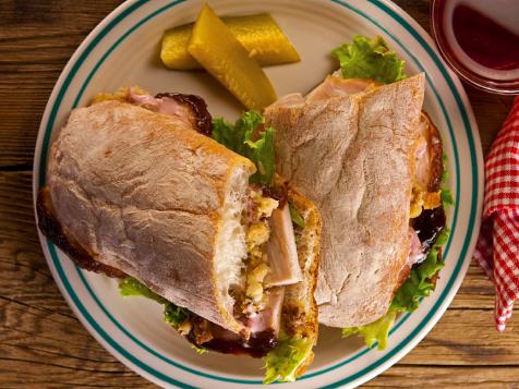 Leftover Turkey Sandwich with Spicy Cranberry Cream