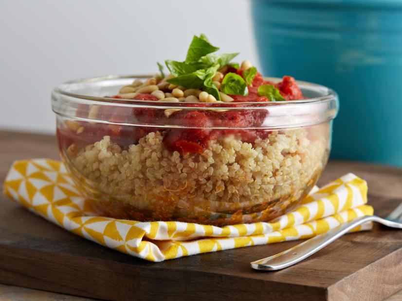Jason Wrobel's Pine Nut Marinara Quinoa Bowl for Cooking Channel's How to Live to 100