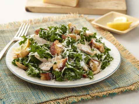 Kale Buttermilk Caesar Salad with Chicken