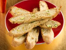 Cooking Channel serves up this Honey Pistachio Biscotti recipe from Ellie Krieger plus many other recipes at CookingChannelTV.com