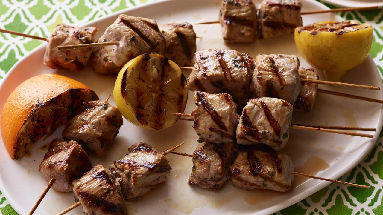 Symon's Grilled Pork Souvlaki