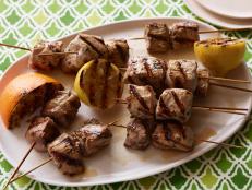 Cooking Channel serves up this Pork Souvlaki with Grilled Citrus recipe from Michael Symon plus many other recipes at CookingChannelTV.com
