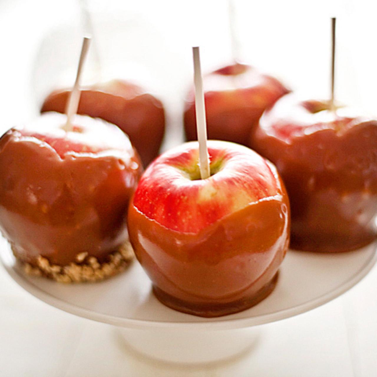 spooky caramel apples for fall 😍🍏🍯, caramel apples