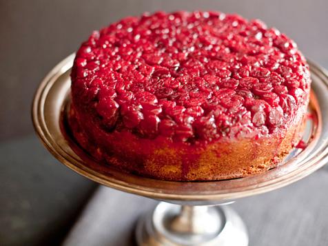 Cranberry-Raspberry Upside-Down Cake