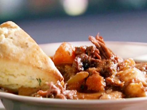 Beef Stew with Cream Biscuits